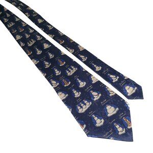 American Greetings Shades Of The Season Snowman Novelty Tie Blue Winter Dad Gift